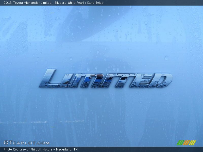 Blizzard White Pearl / Sand Beige 2013 Toyota Highlander Limited
