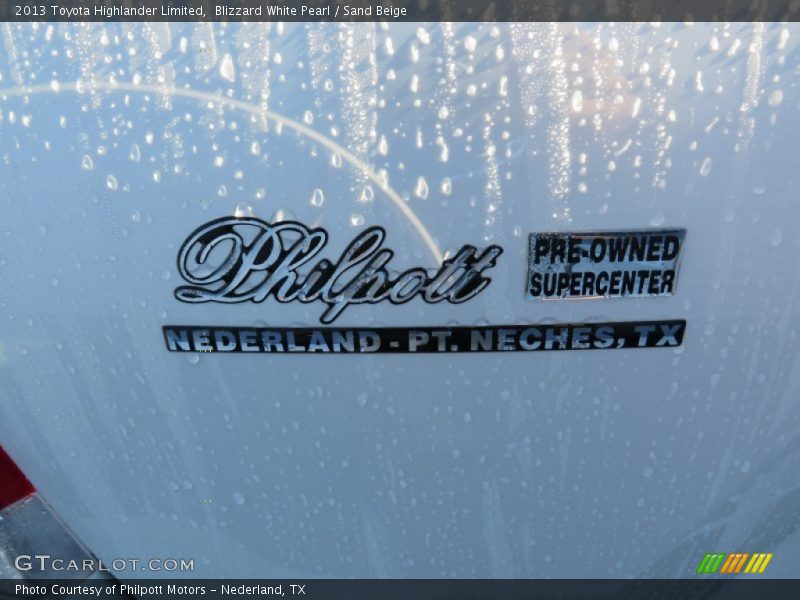 Blizzard White Pearl / Sand Beige 2013 Toyota Highlander Limited