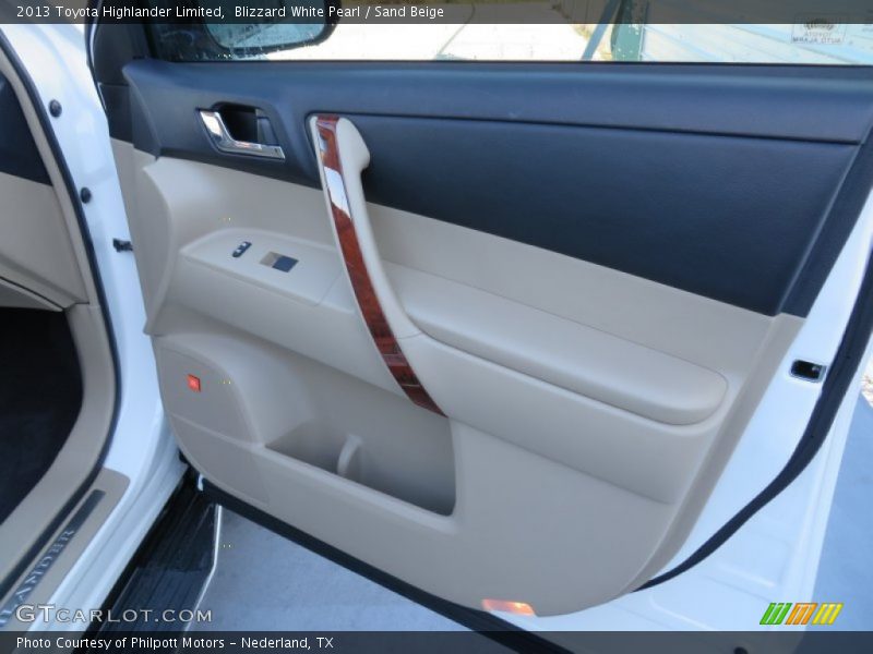 Blizzard White Pearl / Sand Beige 2013 Toyota Highlander Limited
