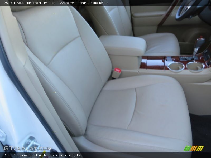 Blizzard White Pearl / Sand Beige 2013 Toyota Highlander Limited