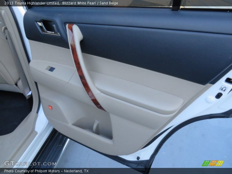 Blizzard White Pearl / Sand Beige 2013 Toyota Highlander Limited