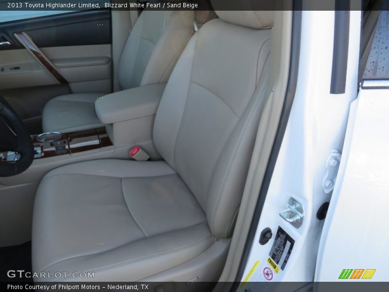 Blizzard White Pearl / Sand Beige 2013 Toyota Highlander Limited