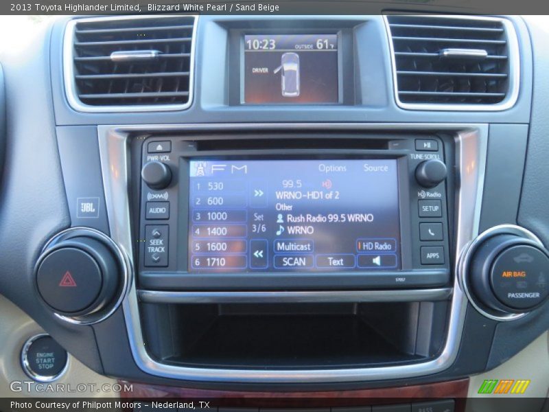 Blizzard White Pearl / Sand Beige 2013 Toyota Highlander Limited