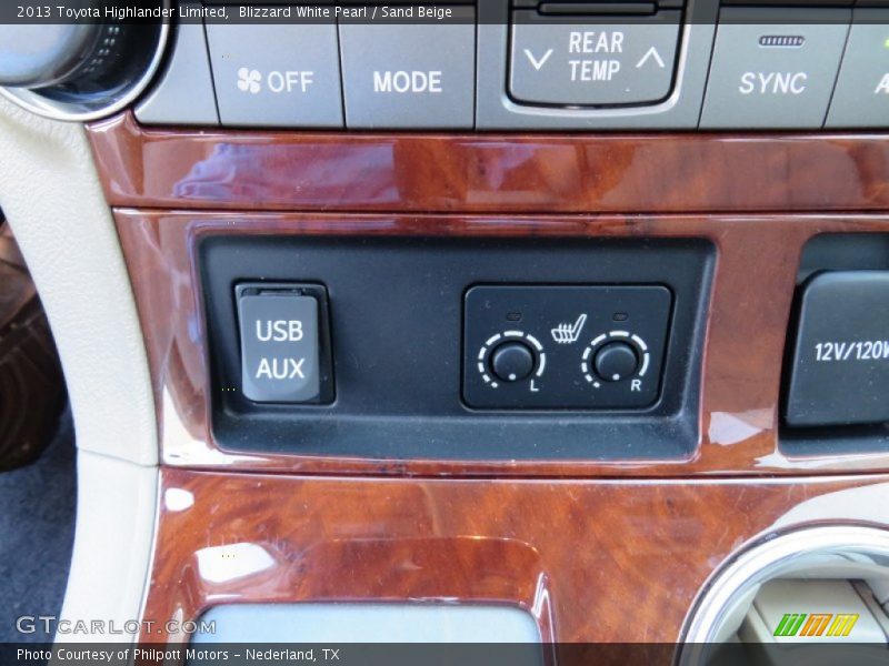 Blizzard White Pearl / Sand Beige 2013 Toyota Highlander Limited