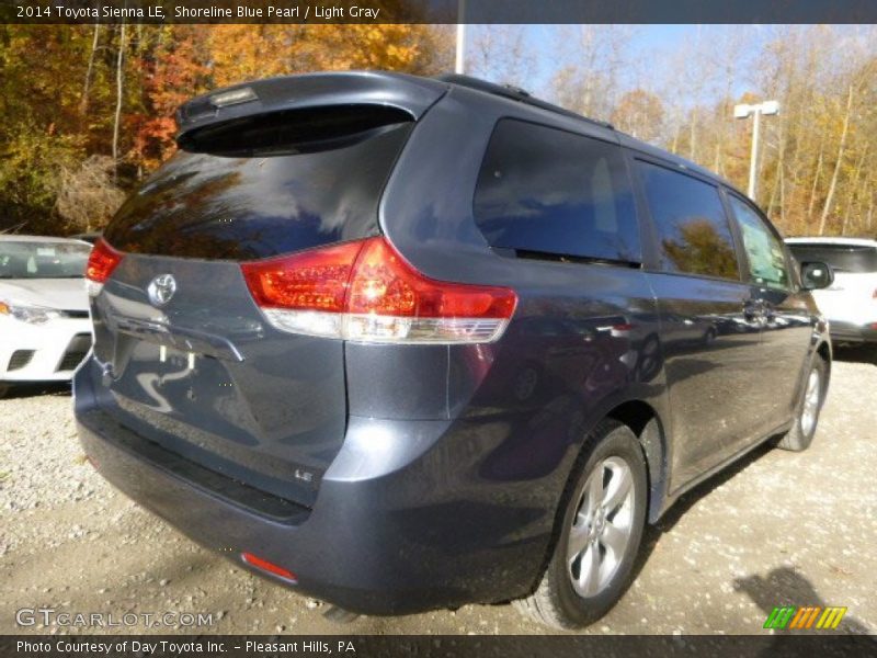 Shoreline Blue Pearl / Light Gray 2014 Toyota Sienna LE