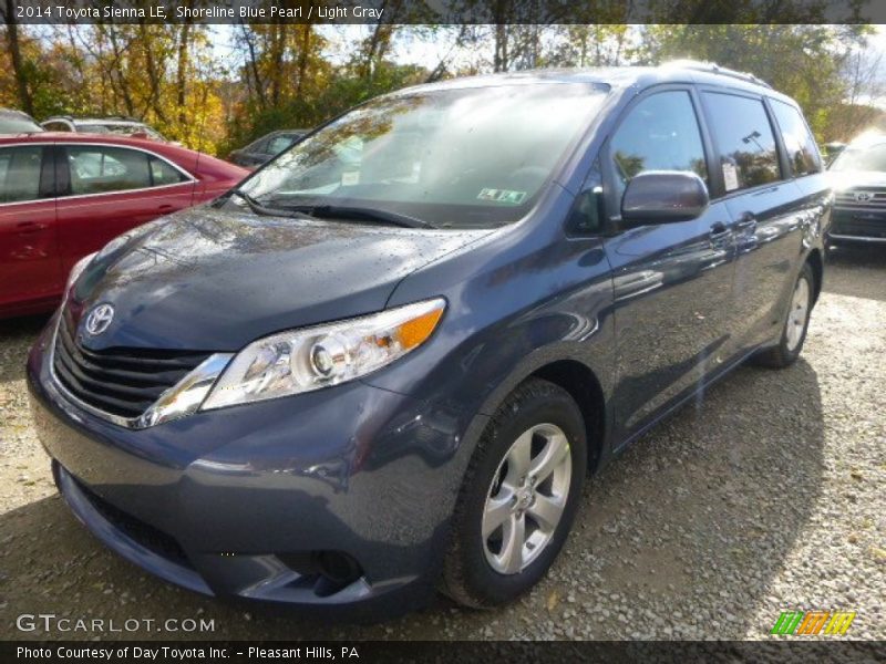 Shoreline Blue Pearl / Light Gray 2014 Toyota Sienna LE