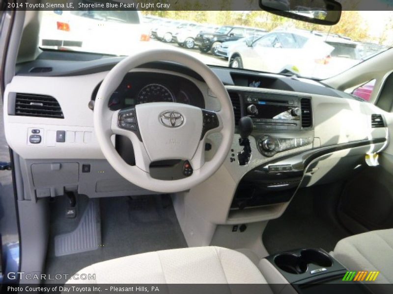 Shoreline Blue Pearl / Light Gray 2014 Toyota Sienna LE