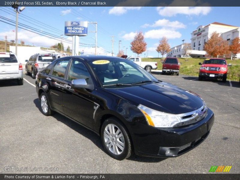 Ebony Black / Charcoal Black 2009 Ford Focus SEL Sedan