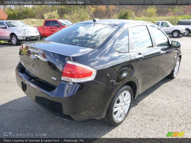 Ebony Black / Charcoal Black 2009 Ford Focus SEL Sedan