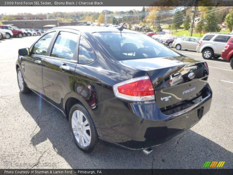 Ebony Black / Charcoal Black 2009 Ford Focus SEL Sedan
