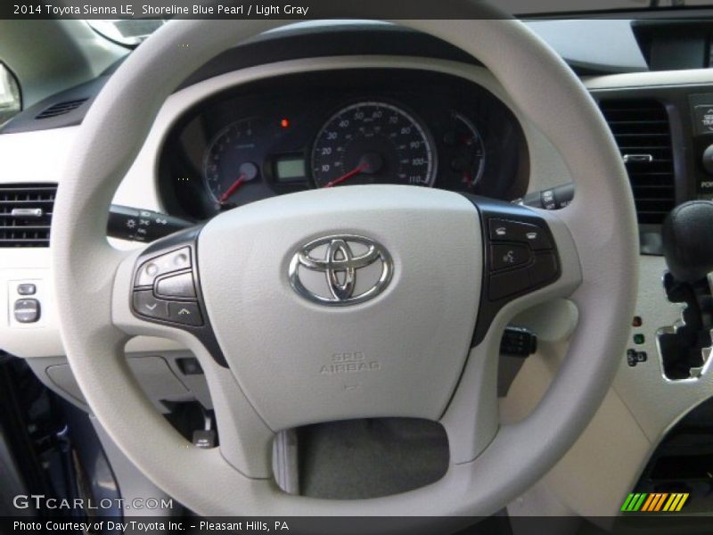 Shoreline Blue Pearl / Light Gray 2014 Toyota Sienna LE