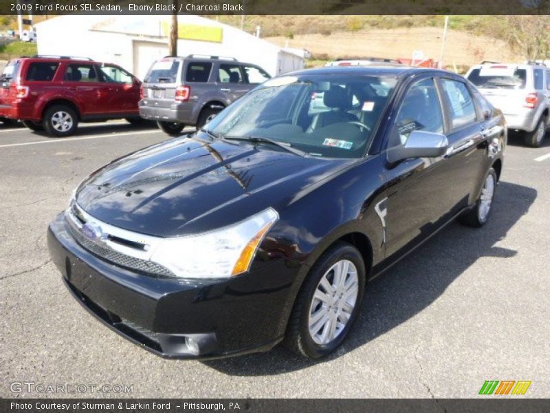 Ebony Black / Charcoal Black 2009 Ford Focus SEL Sedan