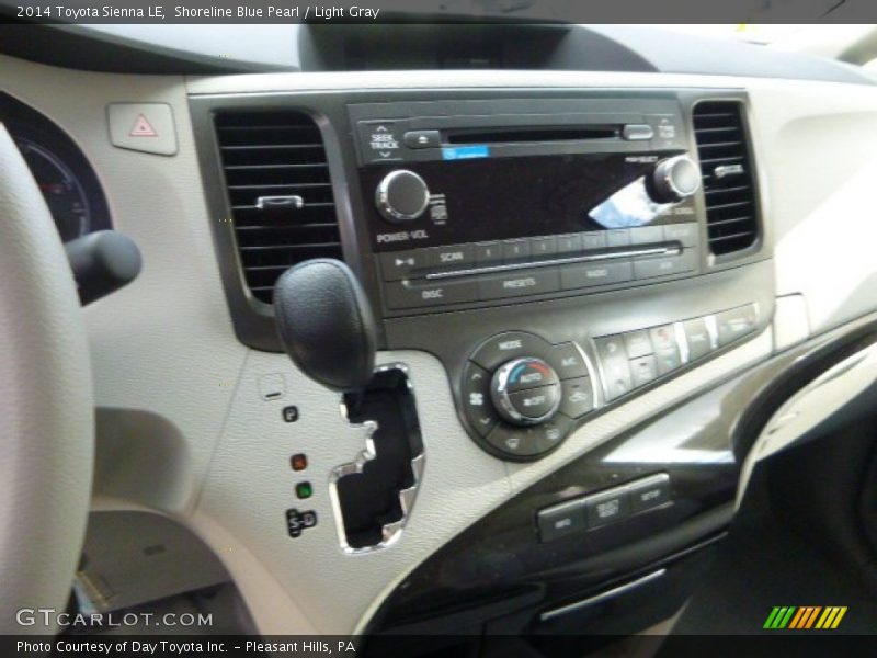 Shoreline Blue Pearl / Light Gray 2014 Toyota Sienna LE