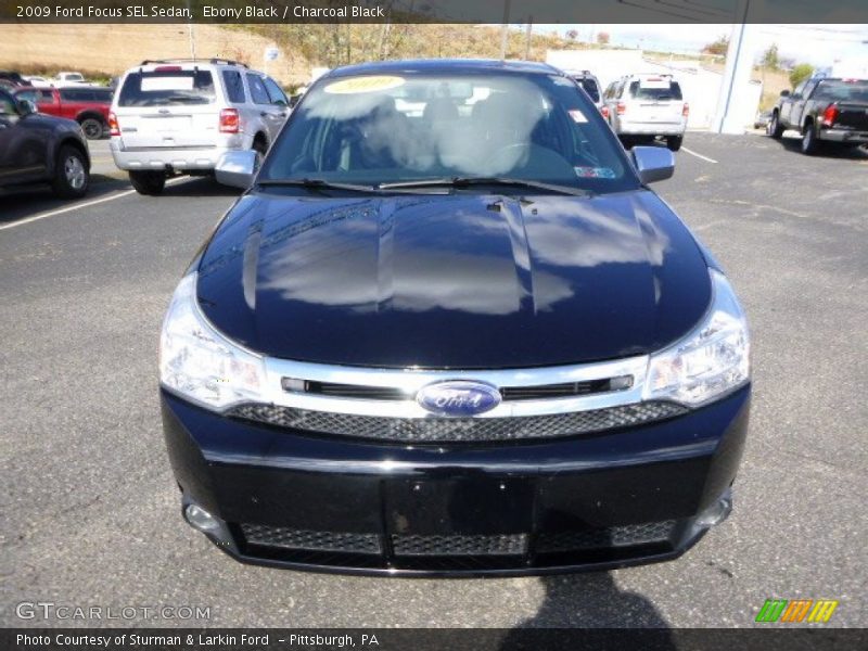 Ebony Black / Charcoal Black 2009 Ford Focus SEL Sedan