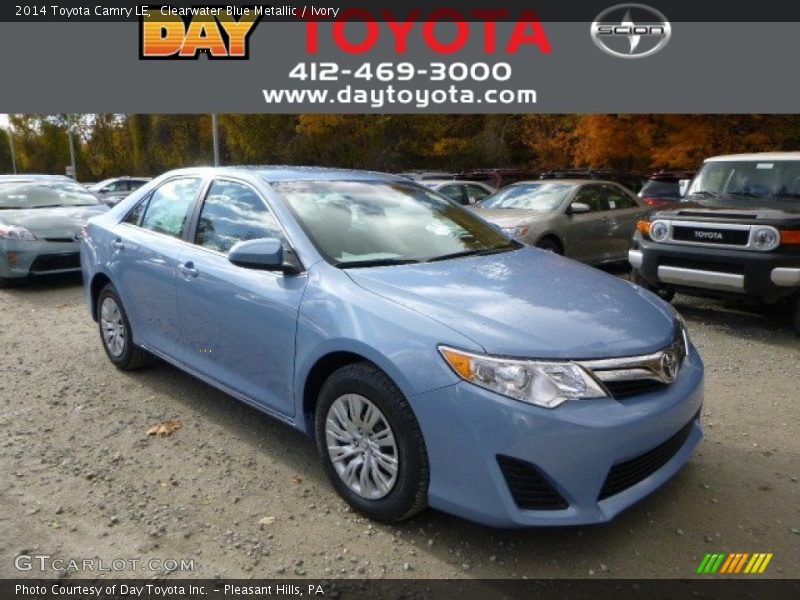 Clearwater Blue Metallic / Ivory 2014 Toyota Camry LE