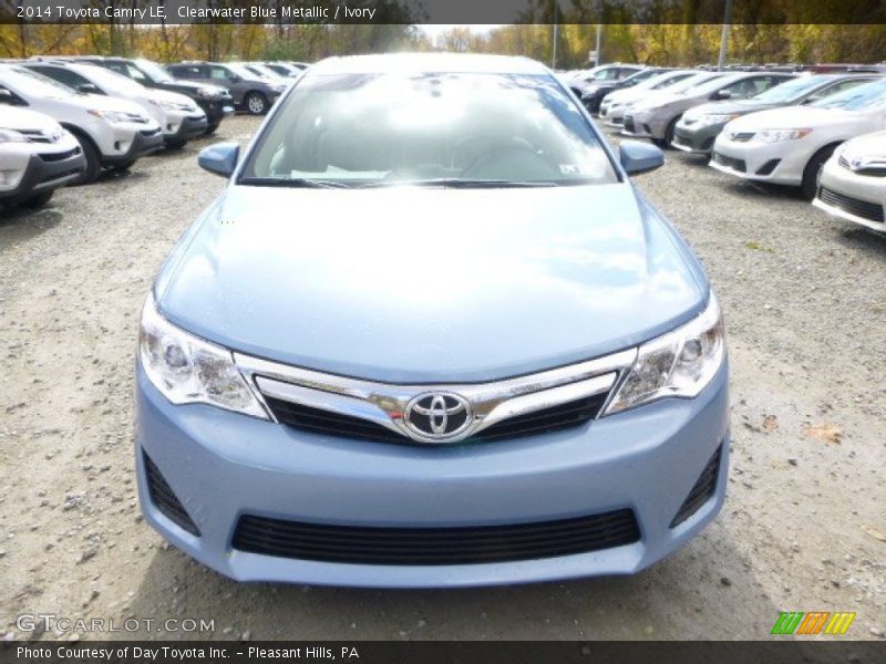 Clearwater Blue Metallic / Ivory 2014 Toyota Camry LE