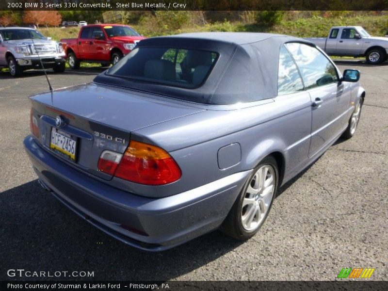 Steel Blue Metallic / Grey 2002 BMW 3 Series 330i Convertible