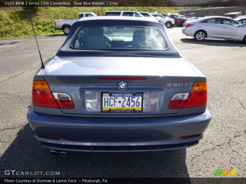 Steel Blue Metallic / Grey 2002 BMW 3 Series 330i Convertible