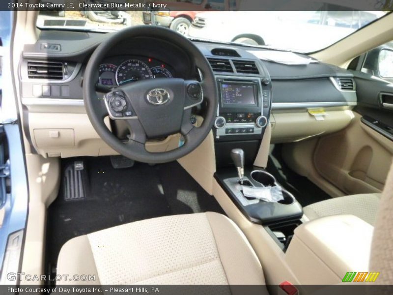 Clearwater Blue Metallic / Ivory 2014 Toyota Camry LE