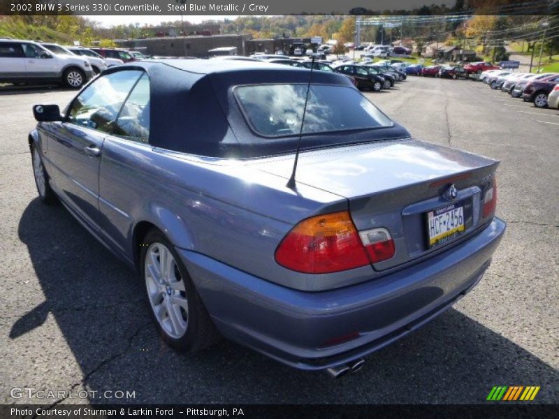 Steel Blue Metallic / Grey 2002 BMW 3 Series 330i Convertible