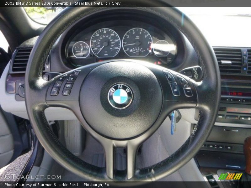 Steel Blue Metallic / Grey 2002 BMW 3 Series 330i Convertible