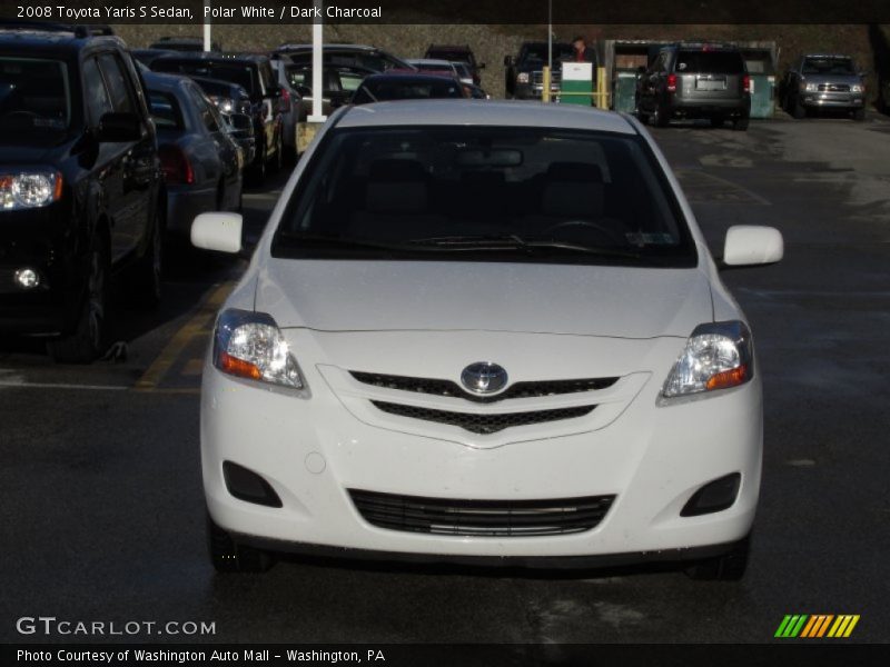 Polar White / Dark Charcoal 2008 Toyota Yaris S Sedan