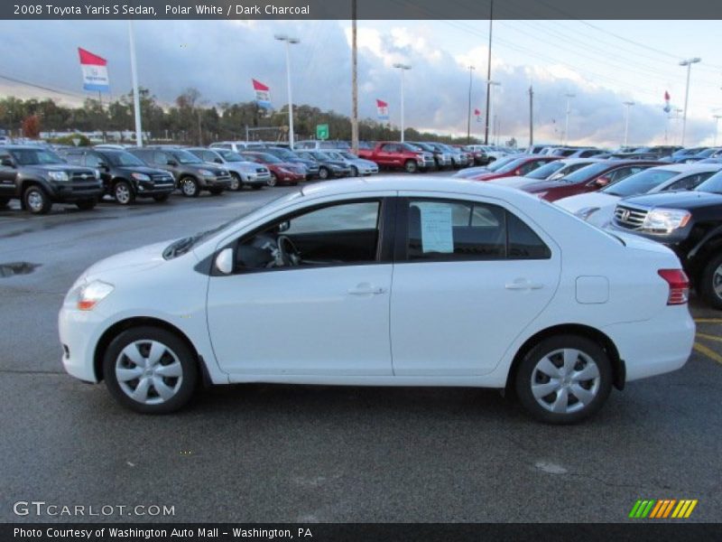 Polar White / Dark Charcoal 2008 Toyota Yaris S Sedan
