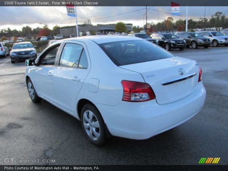 Polar White / Dark Charcoal 2008 Toyota Yaris S Sedan