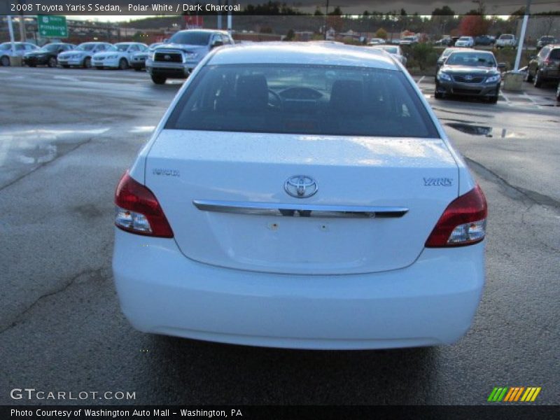 Polar White / Dark Charcoal 2008 Toyota Yaris S Sedan