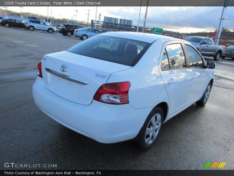 Polar White / Dark Charcoal 2008 Toyota Yaris S Sedan