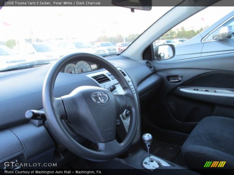 Polar White / Dark Charcoal 2008 Toyota Yaris S Sedan
