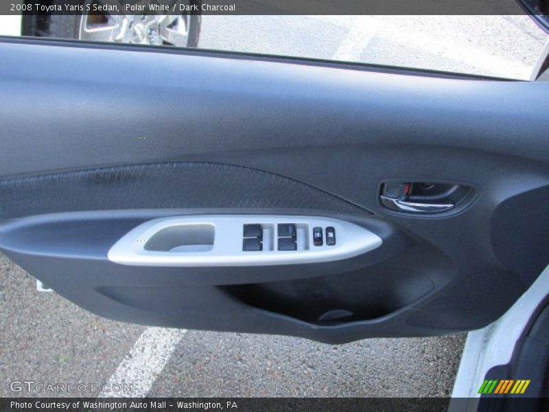 Polar White / Dark Charcoal 2008 Toyota Yaris S Sedan
