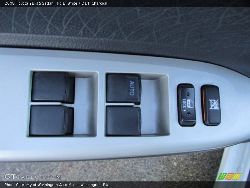 Polar White / Dark Charcoal 2008 Toyota Yaris S Sedan