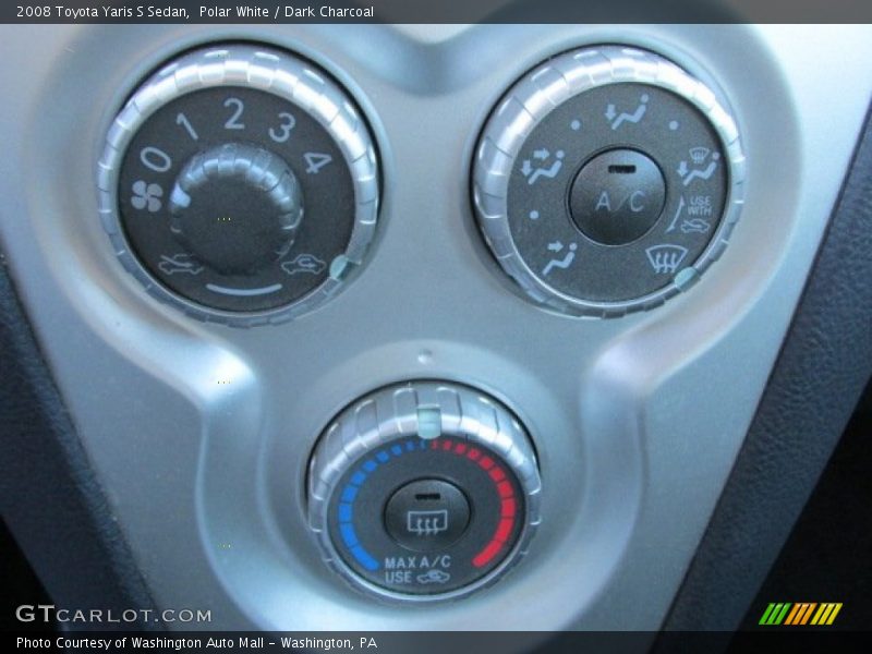 Polar White / Dark Charcoal 2008 Toyota Yaris S Sedan
