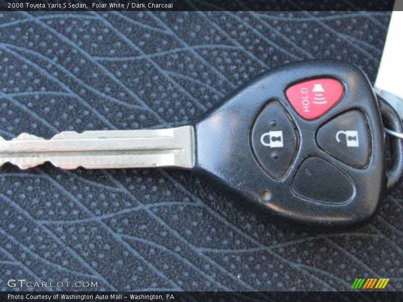 Polar White / Dark Charcoal 2008 Toyota Yaris S Sedan