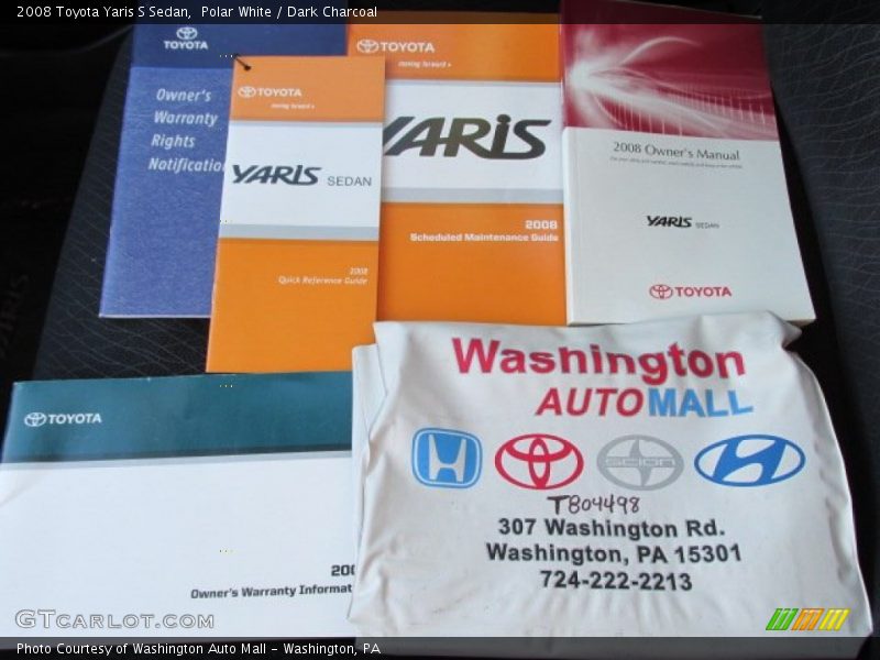 Polar White / Dark Charcoal 2008 Toyota Yaris S Sedan