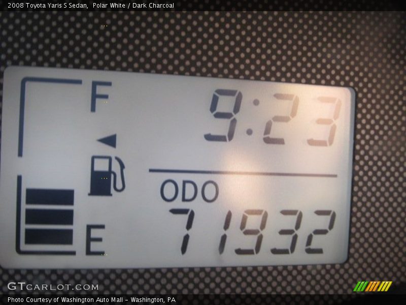 Polar White / Dark Charcoal 2008 Toyota Yaris S Sedan