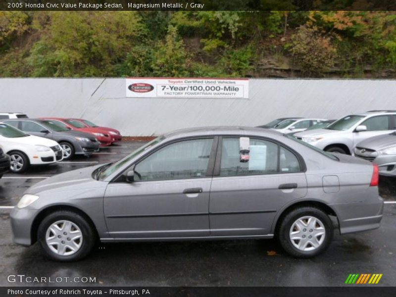 Magnesium Metallic / Gray 2005 Honda Civic Value Package Sedan