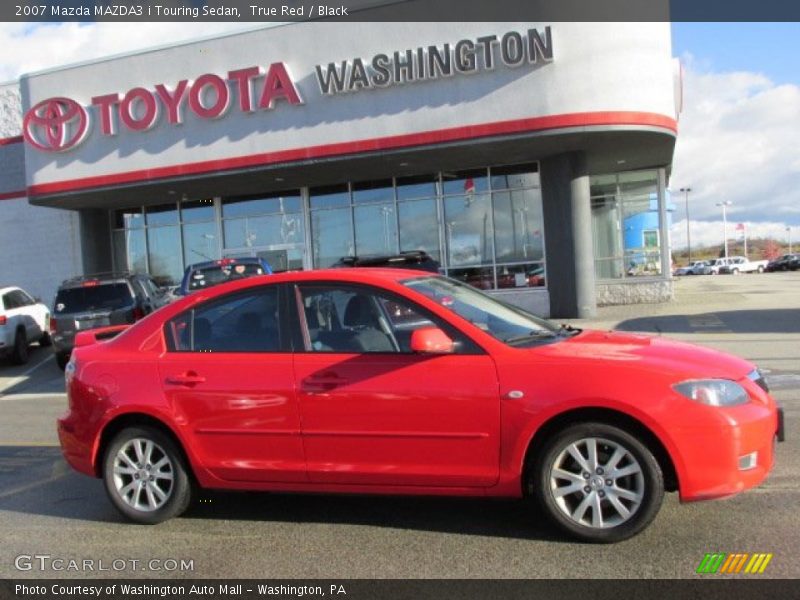 True Red / Black 2007 Mazda MAZDA3 i Touring Sedan