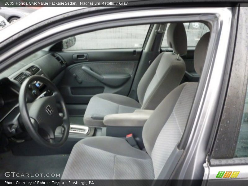 Magnesium Metallic / Gray 2005 Honda Civic Value Package Sedan