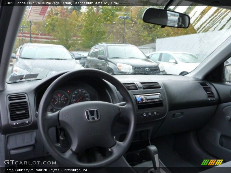 Magnesium Metallic / Gray 2005 Honda Civic Value Package Sedan