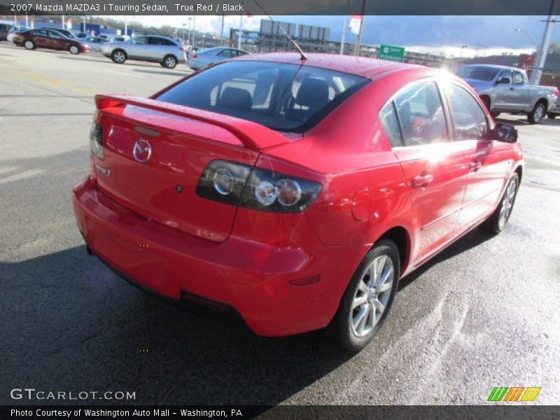 True Red / Black 2007 Mazda MAZDA3 i Touring Sedan