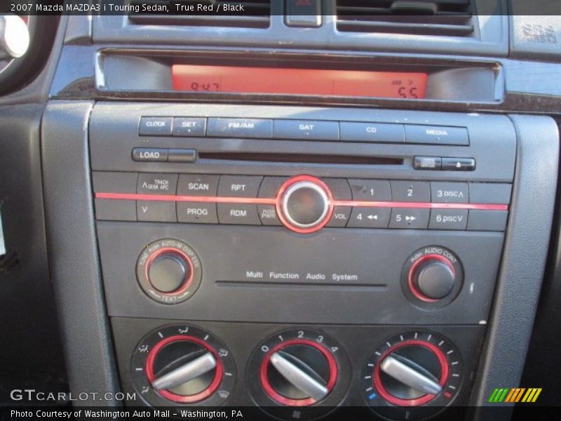 True Red / Black 2007 Mazda MAZDA3 i Touring Sedan
