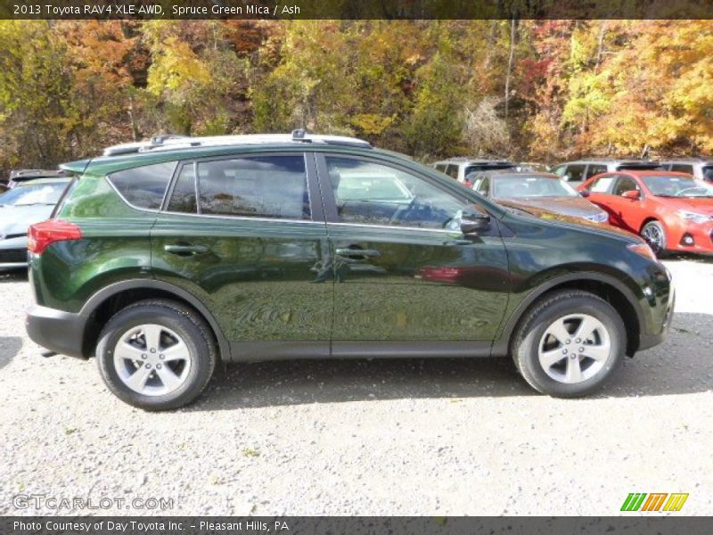 Spruce Green Mica / Ash 2013 Toyota RAV4 XLE AWD