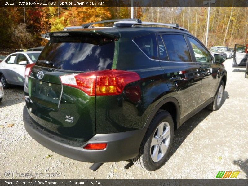 Spruce Green Mica / Ash 2013 Toyota RAV4 XLE AWD