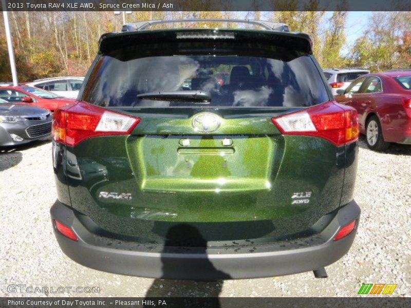 Spruce Green Mica / Ash 2013 Toyota RAV4 XLE AWD