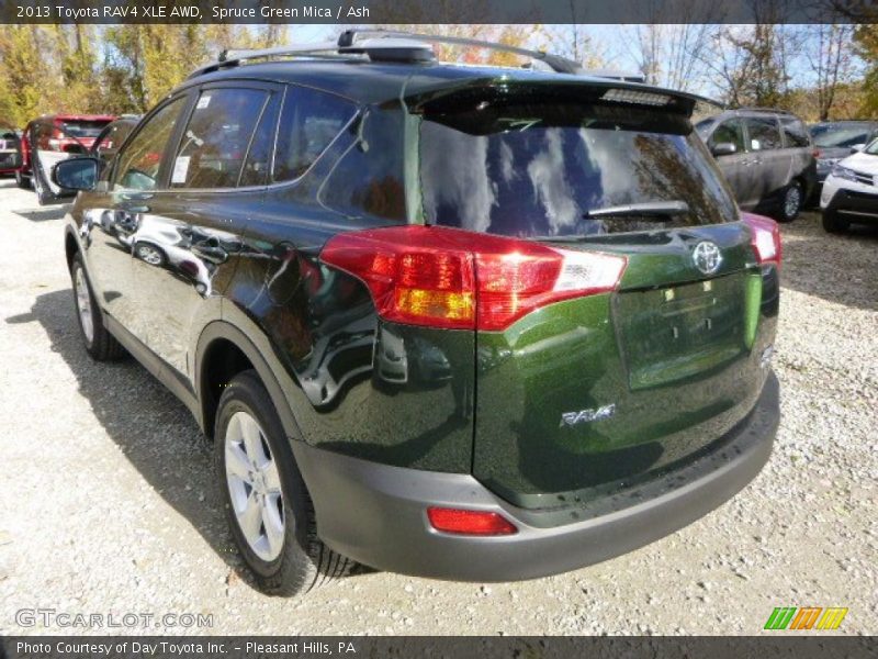 Spruce Green Mica / Ash 2013 Toyota RAV4 XLE AWD