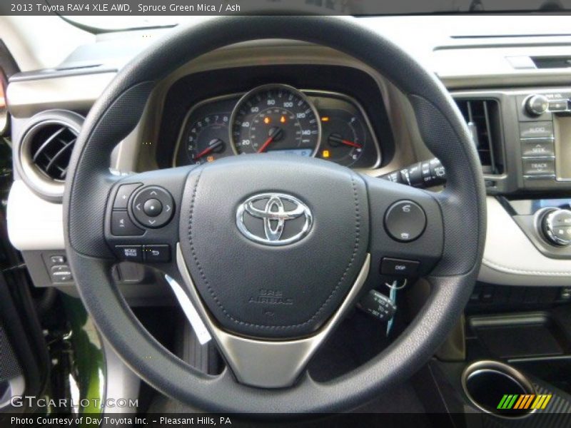 Spruce Green Mica / Ash 2013 Toyota RAV4 XLE AWD