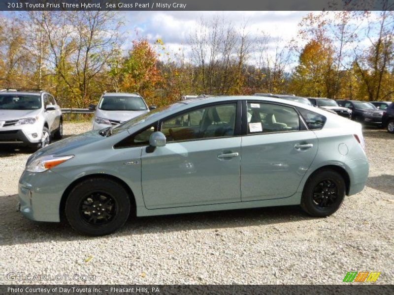 Sea Glass Pearl / Misty Gray 2013 Toyota Prius Three Hybrid