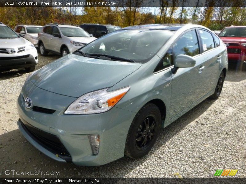 Sea Glass Pearl / Misty Gray 2013 Toyota Prius Three Hybrid